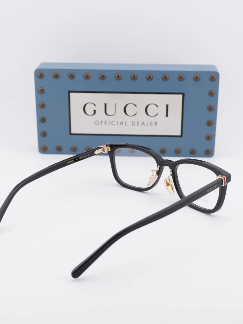 Gucci GG2002OJ 001 Rectangle Eyeglasses - Black 53mm